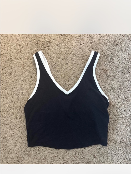 all in motion Tops - all in motion Black Tank Top with White Trim